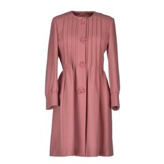 Red Valentino Bow Buttoned Pleated Coat