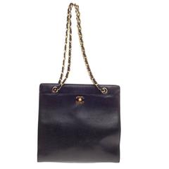 Chanel Vintage Zipped Chain Tote Caviar Medium