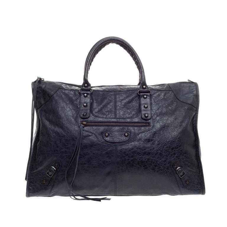 Balenciaga Weekender Classic clous en cuir sur 1stDibs