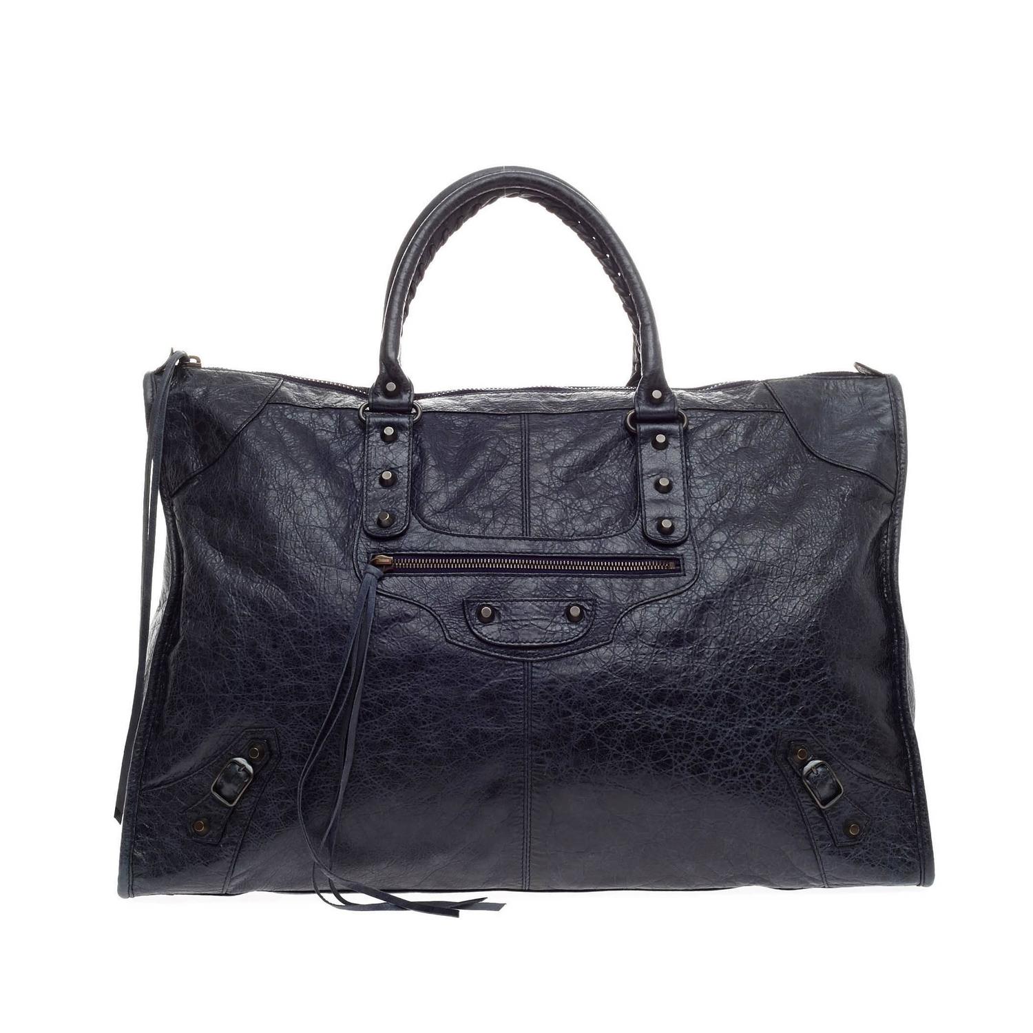 Balenciaga Weekender Classic Studs Leather at 1stdibs