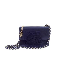 Chanel Rosette Flap Bag Satin and Mesh Mini