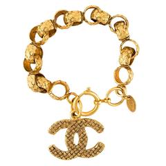 Vintage Rare & gorgeous Chanel logo bracelet c.1989