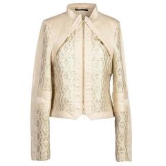 2004 Tom Ford for Gucci Gabardine and Leather Jacket *NEW with TAGS! 5