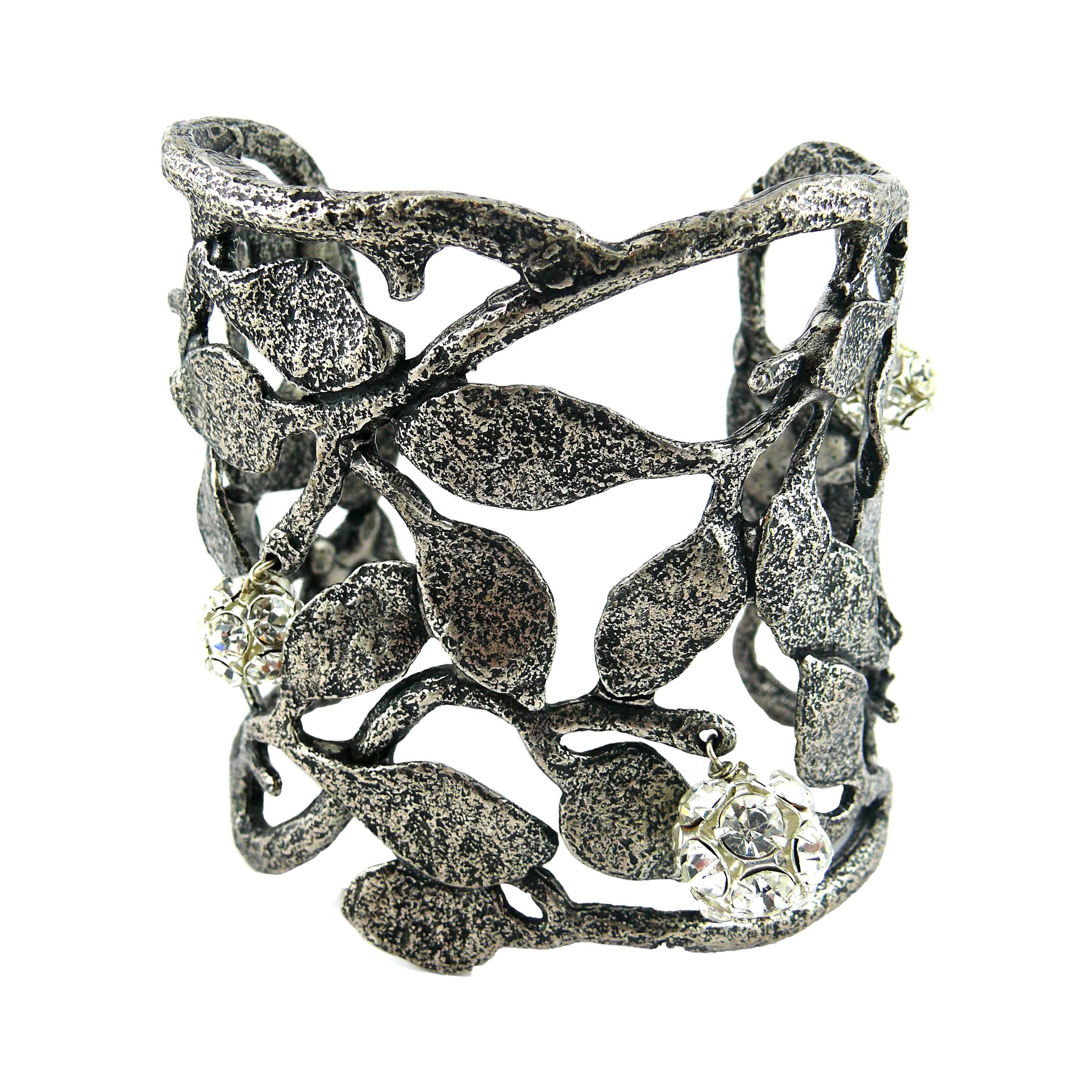 Patrick Retif Vintage Rare Sculptural Foliage Cuff Bracelet