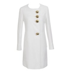 Stunning Versace Ivory Coat with XL Button Details