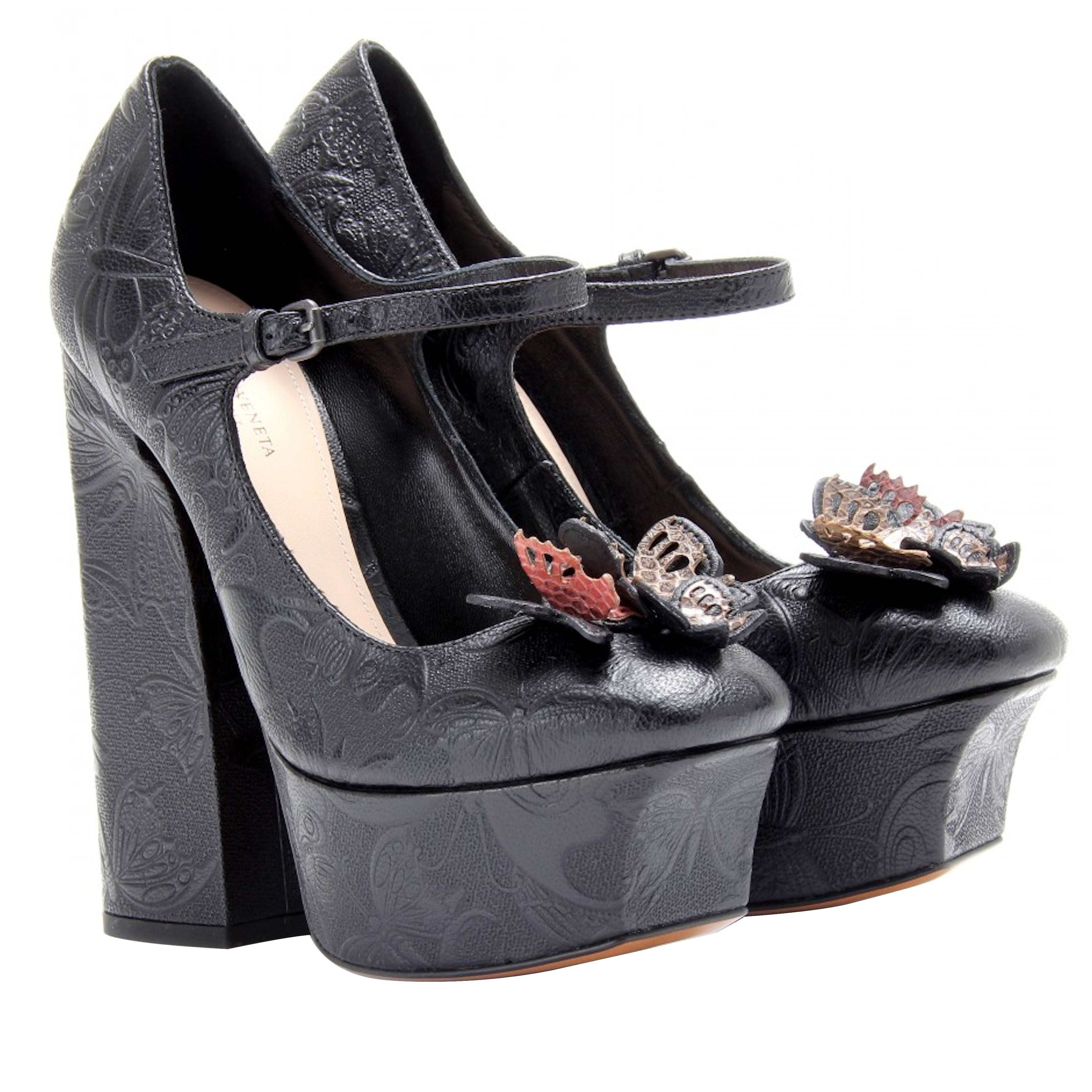 butterfly platform shoes