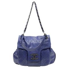 Chanel Cobalt Blue Caviar Double Strap Hobo at 1stDibs