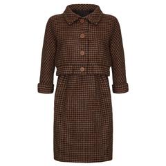 1960s Haute Couture Balenciaga Brown Tweed Suit 7