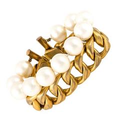 Chanel Vintage Chain and Pearl Bracelet 12