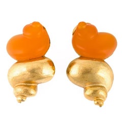 Dior Shell Clip-on Earrings