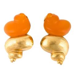 Dior Shell Clip-on Earrings 12