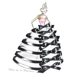 Mouse Couture Sketch by Oscar de la Renta