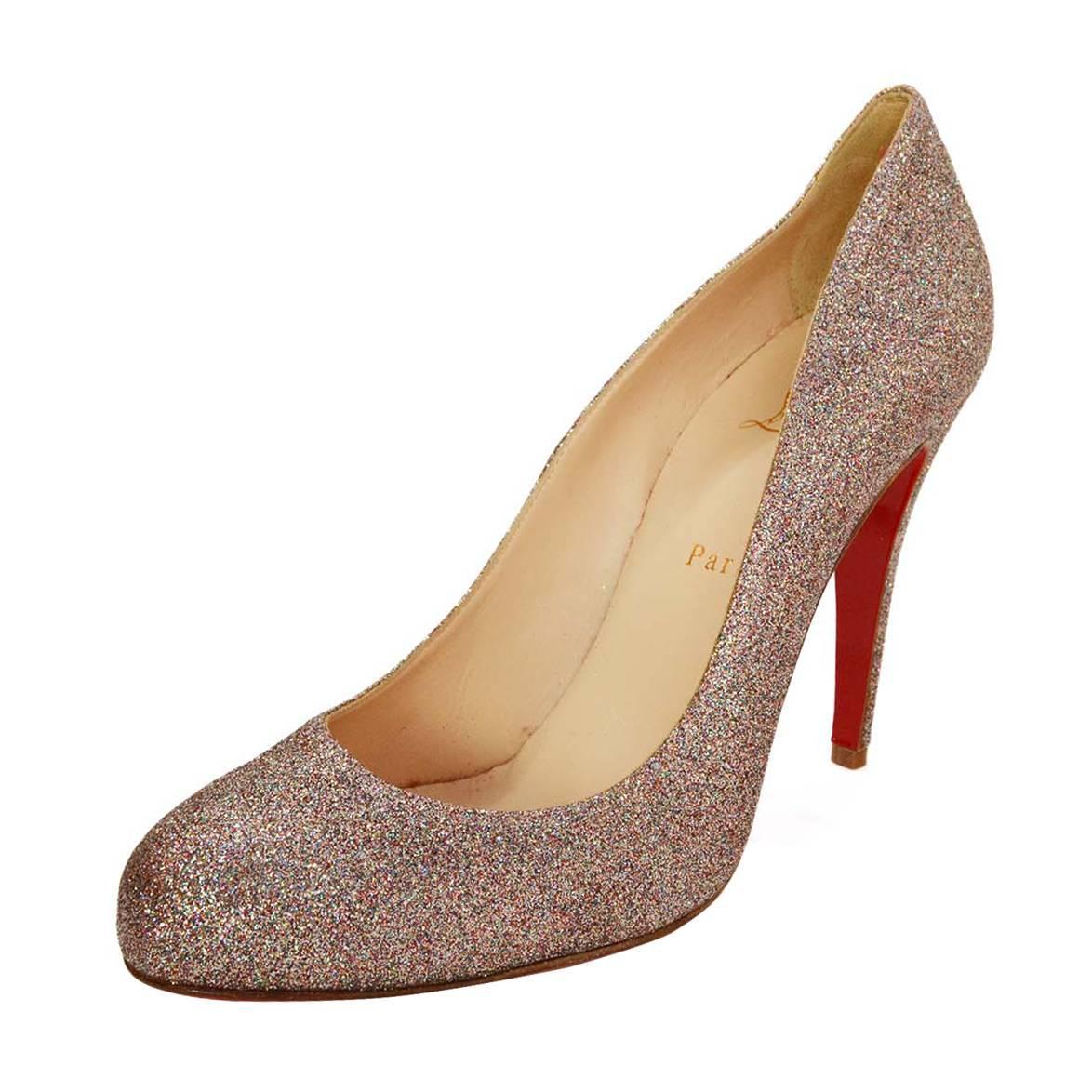 Christian Louboutin Glitter \u0026#39;Fifi\u0026#39; Pumps sz 42 For Sale at 1stdibs