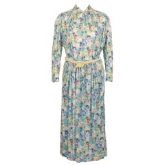 Vintage 1970's Missoni Floral Ensemble with Rope Belt 