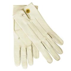 Hermes Beige Leather Gloves sz 7