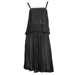 Yves Saint Laurent Black Knife Pleat Ensemble