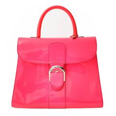 Delvaux Brillant GM Pink Fluorescent Handbag + STRAP