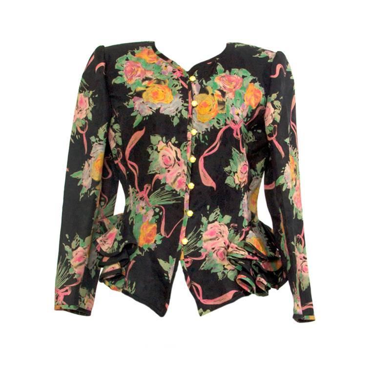 Ungaro Vintage Linen Jacket For Sale at 1stDibs