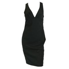 Schwarzes ärmelloses BodyCon-Kleid von Gucci mit Empire-Taille