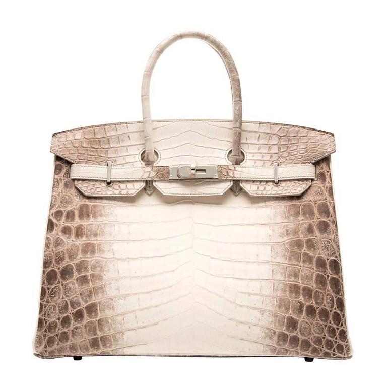 Hermès Himalayan Matte Nilo Crocodile 35cm Birkin Bag at 1stDibs