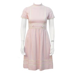 Vintage 1960's Geoffrey Beene Pink Linen Dress
