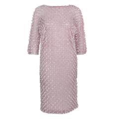 1960's Anonymous Pink Net Pailette Covered Cocktail Dress