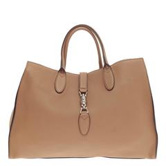 Gucci Jackie Soft Tote Pebbled Leather Large