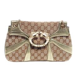 Iconic Gucci Tom Ford Collector's Fall 2004 GG Monogram Canvas Jeweled Dragon Ba