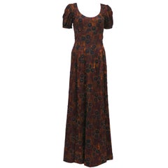 Pirovano handbemaltes, perlenbesetztes Couture-Abendkleid, ca. 1960er Jahre
