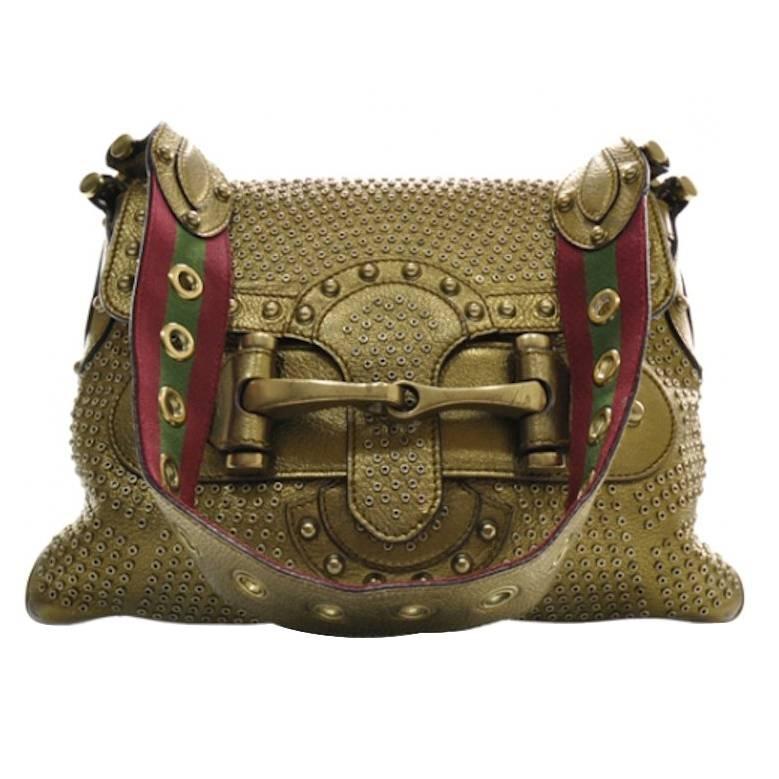 Gucci Golden Studded Flap Bag