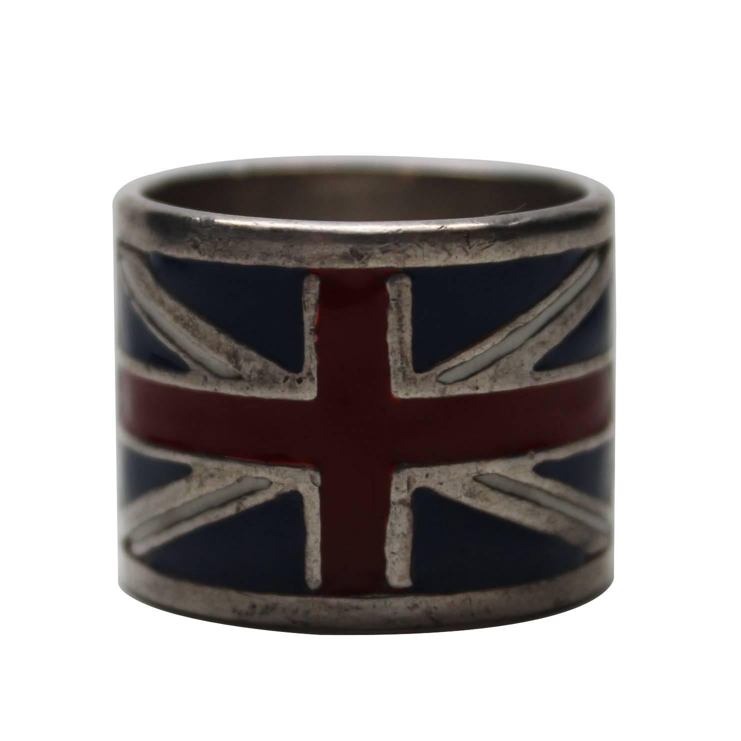 Vass Ludacer Sterling Union Jack Ring