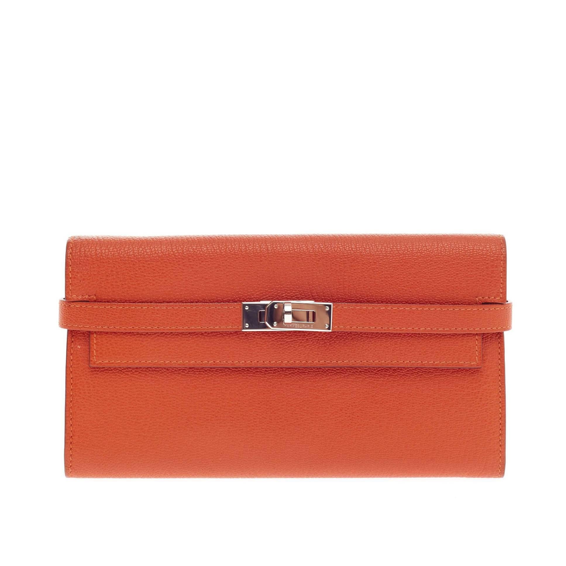 Hermes Kelly Wallet Chevre Mysore Long