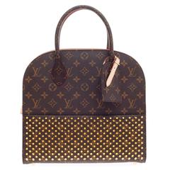 Louis Vuitton Limited Edition Christian Louboutin Shopping Bag Calf Hair and Mon