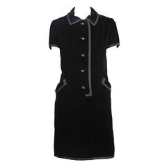 Yves Saint Laurent Couture Velvet Dress