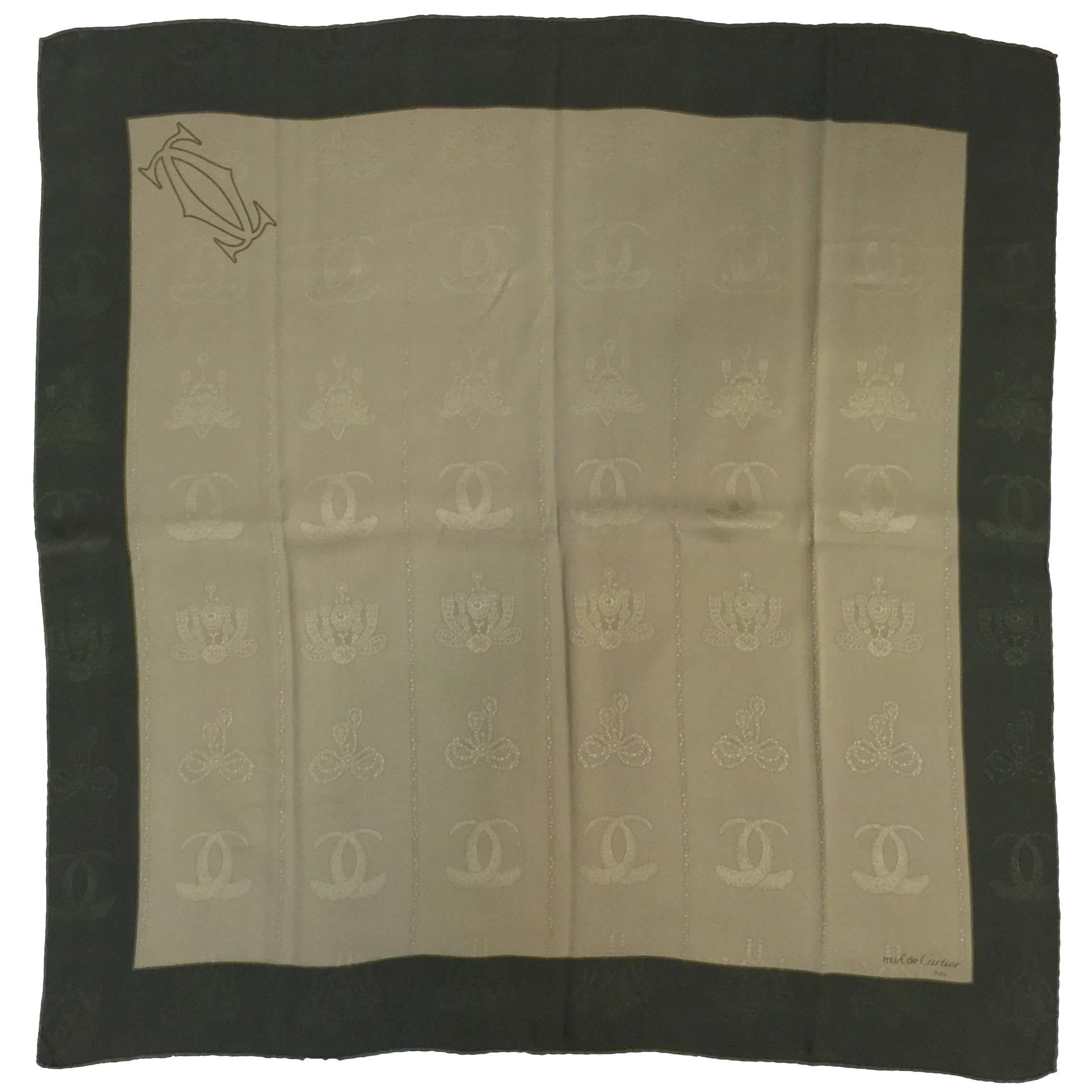 Must de Cartier 100% Silk Jaquard Scarf  