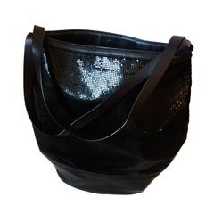 Chado Ralph Rucci Large Bag!  Seldom Found Anywhere Black Leather and Sequins