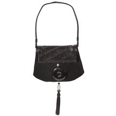 Tom Ford for Yves Saint Laurent Patent Leather, Onyx & Jade Bag