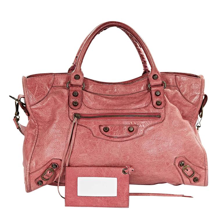 Pink Balenciaga Classic City Leather Bag at 1stDibs