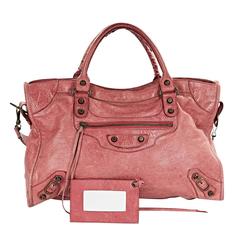 Used Pink Balenciaga Classic City Leather Bag