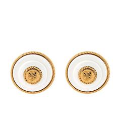 Chanel Logo Disc Clip-on Earrings 11