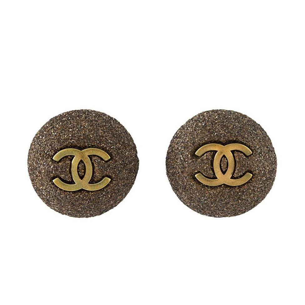 Chanel Logo Disc Clip-on Earrings