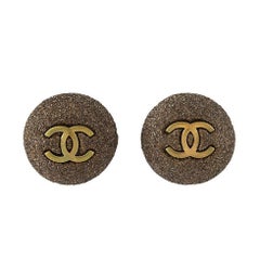 Chanel Logo Disc Clip-on Earrings