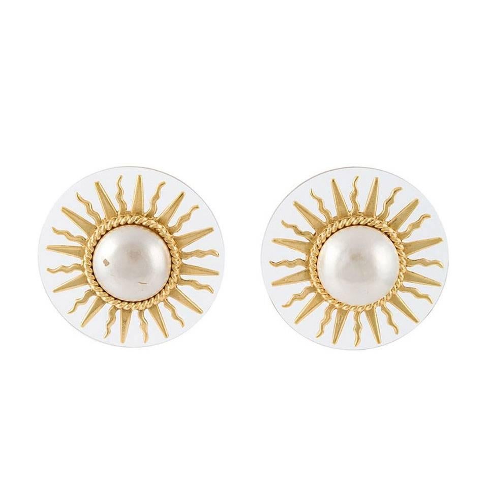 Chanel Sun Clip-on Earrings