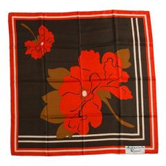 Mademoiselle Ricci Silk Scarf Red Flower 