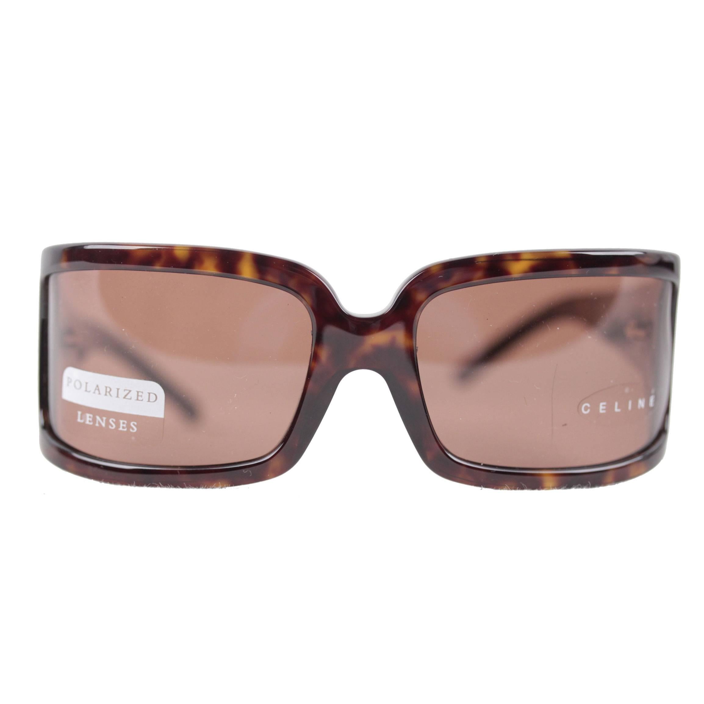 CELINE PARIS braun schildpatt SONNENBRILLE SC 1561 col 722 AUGENBEDINGUNGEN polarisierte Linse