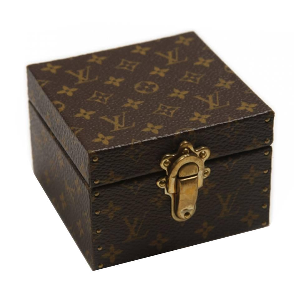 LOUIS VUITTON Monogram Ring Box Mini Trunk Case