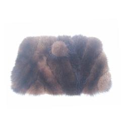 Opulent Brown Mink Fur Handbag Made in Italy 
