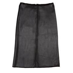 Katayone Adeli Black leather Skirt