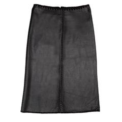 Katayone Adeli Black leather Skirt 4