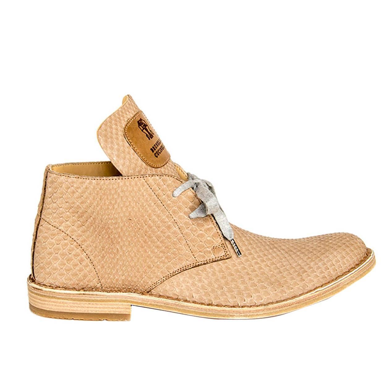 Brunello Cucinelli Tan Python Ankle Boots For Sale